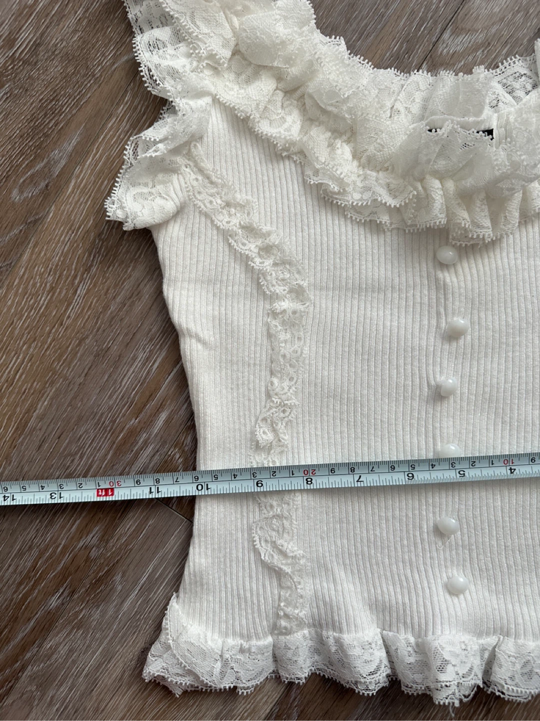 CATO White Ruffle Lace Tank Top - photo 5