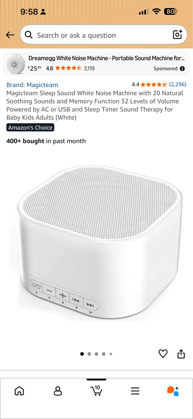Magicteam White Noise Machine - Portable Sound Machine