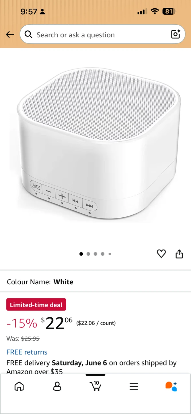 Magicteam White Noise Machine - Portable Sound Machine - photo 3