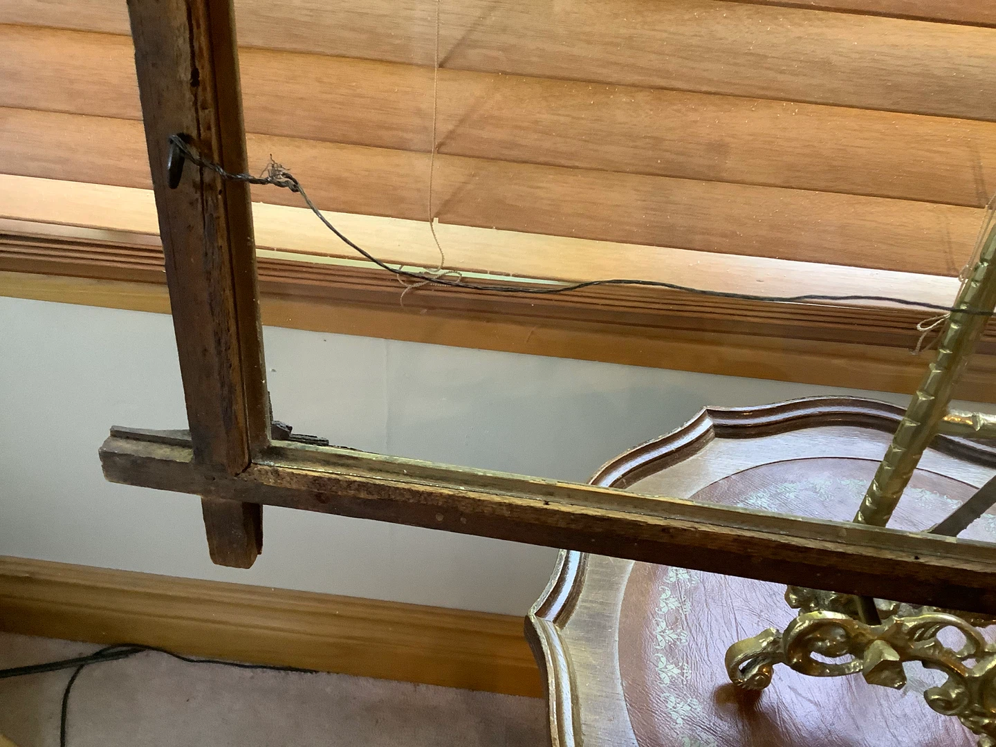 Ant Tramp Art/Adirondack Wd Frame w Orig Glass 🐞 - photo 5