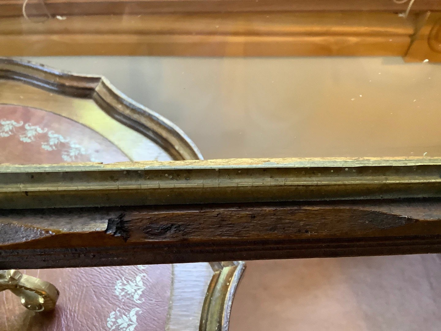 Ant Tramp Art/Adirondack Wd Frame w Orig Glass 🐞 - photo 3