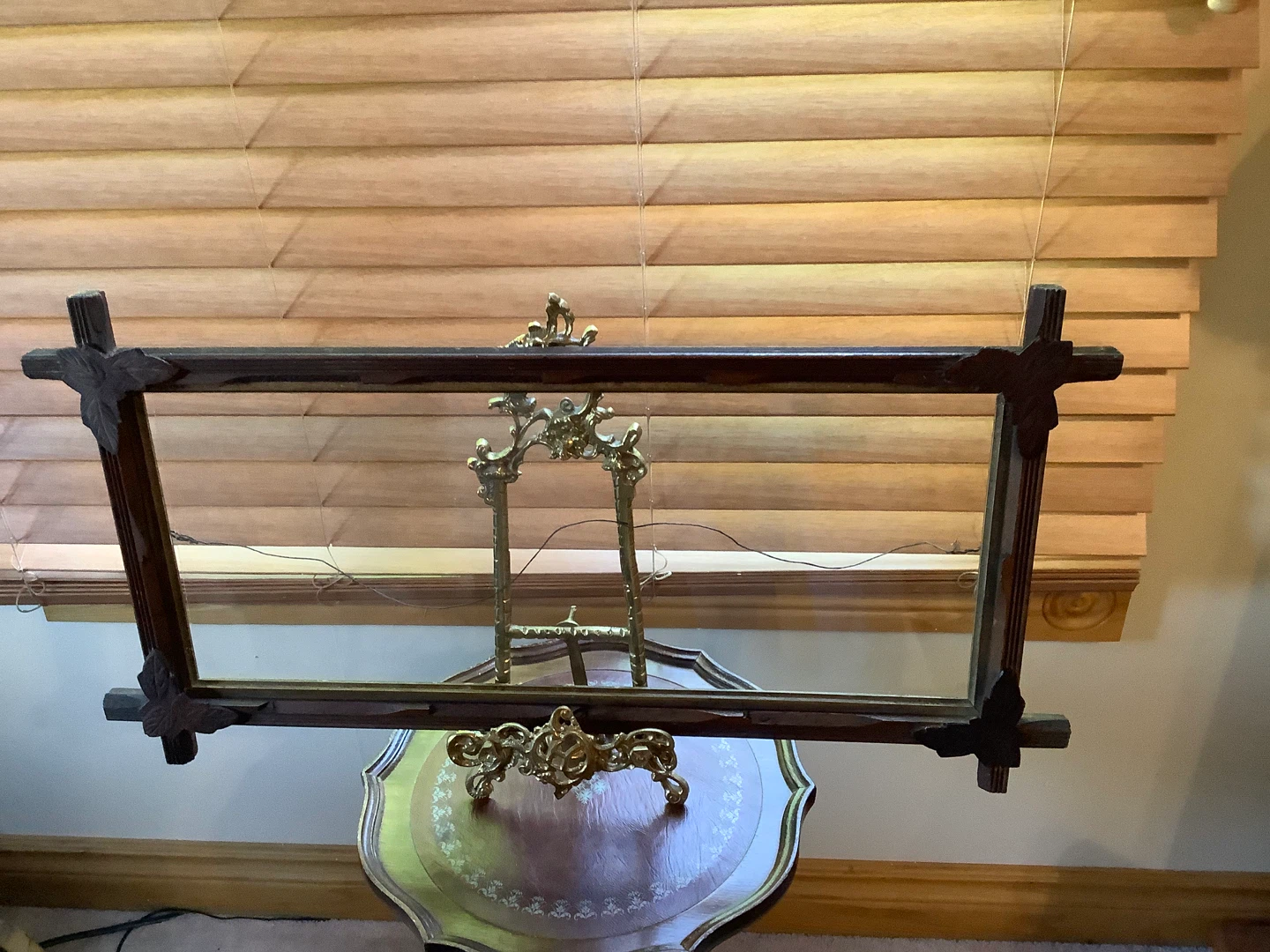 Ant Tramp Art/Adirondack Wd Frame w Orig Glass 🐞