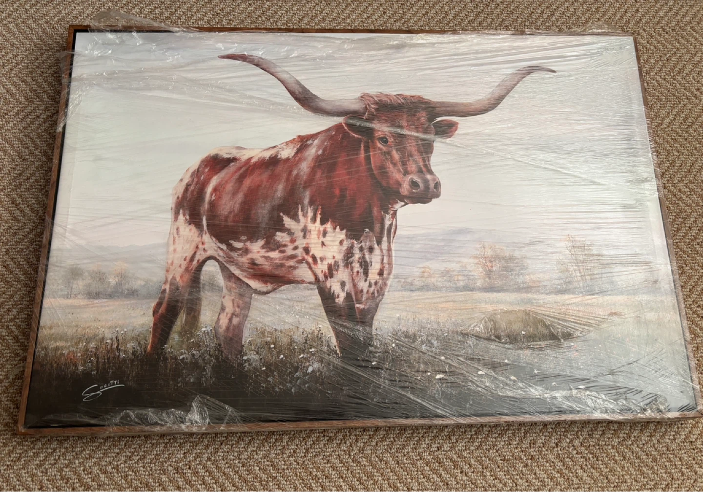 "Easy Rider Cow" by Kathy Winkler … canvas print on wood frame - photo 2