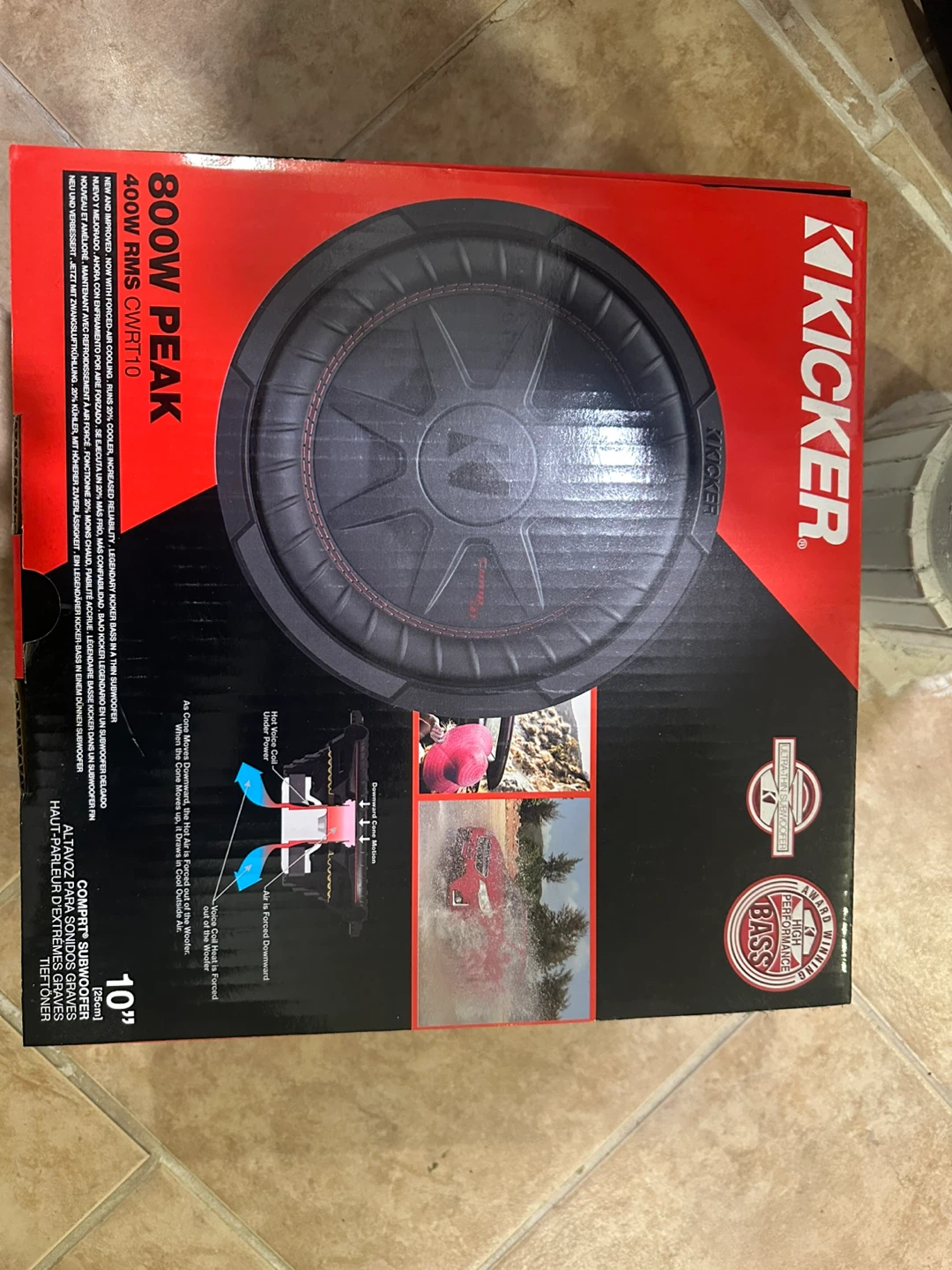 Kicker CWRT10 10" 800W Peak Thin Subwoofer