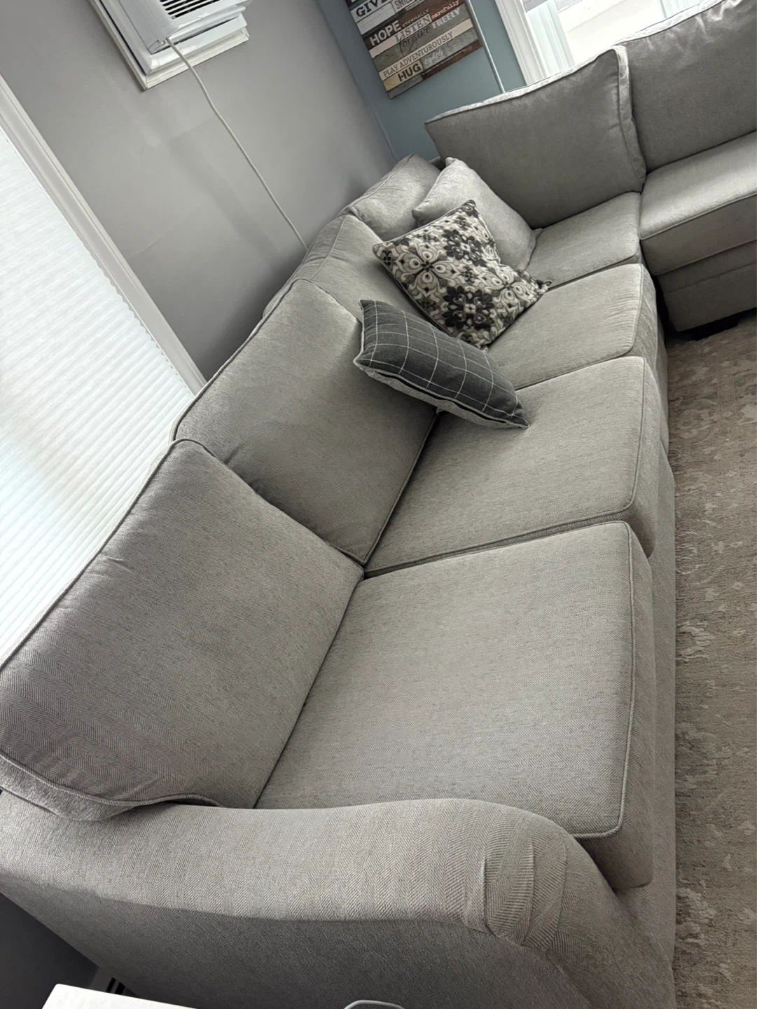Gray Sectional Sofa- Raymour & Flanigan- 4 pieces - photo 2