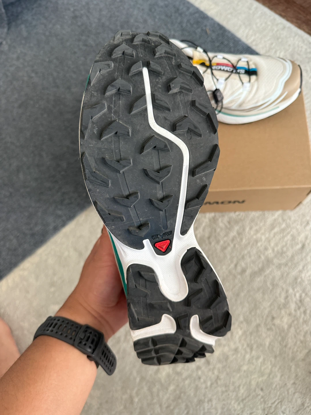 Salomon XT-6 Rainy Day Chinchilla Dynasty Green Shoes - photo 3