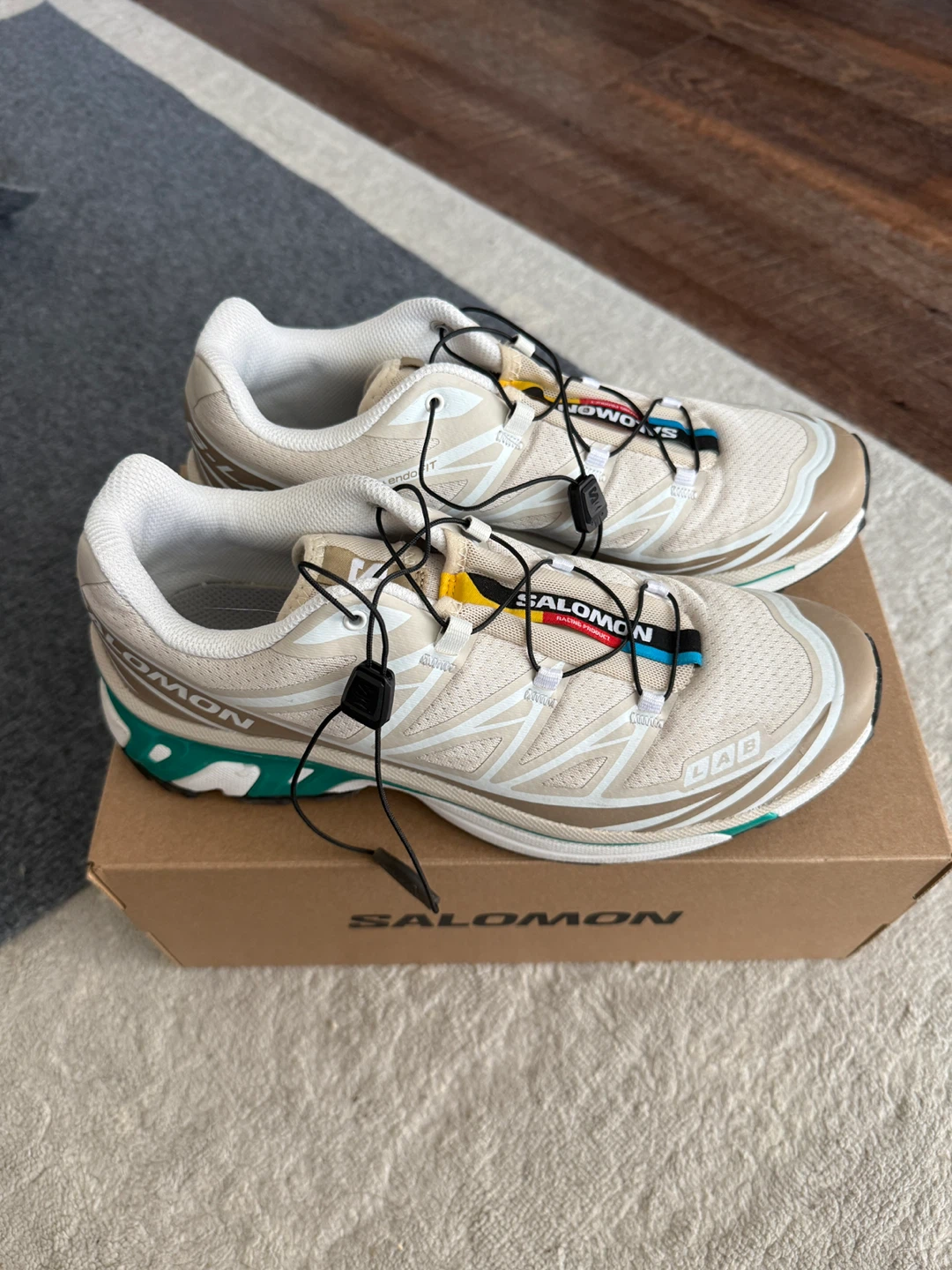 Salomon XT-6 Rainy Day Chinchilla Dynasty Green Shoes