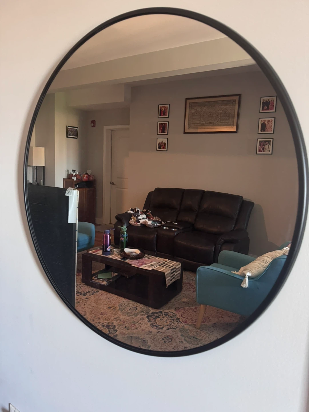 Home depot Round Black Metal Frame Wall Mirror