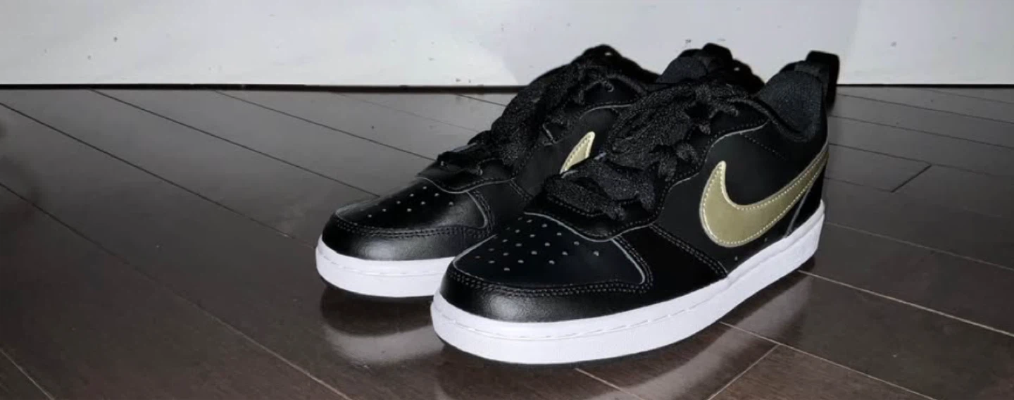 Nike Court Vision Low Black Gold Sneakers - photo 2