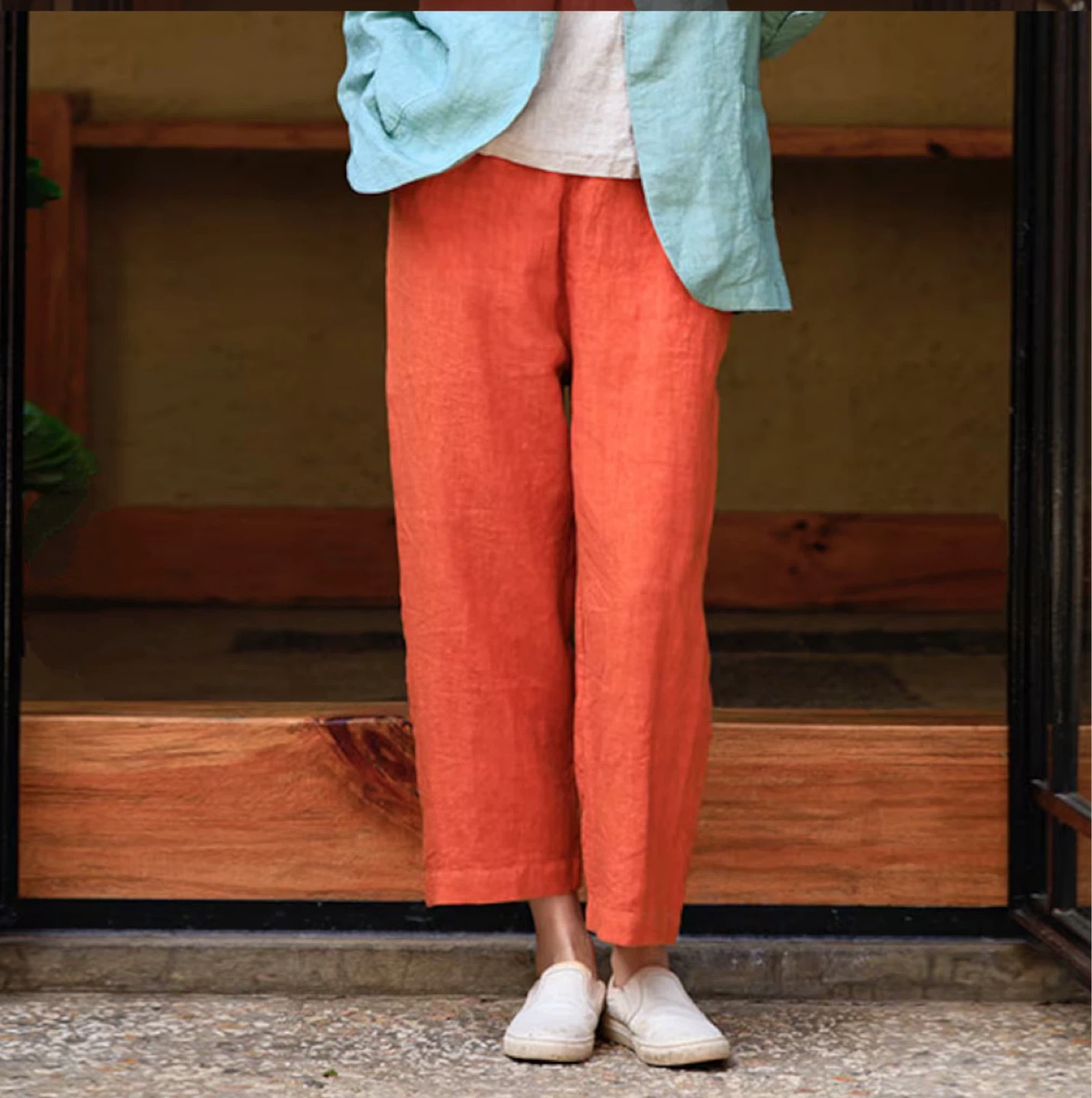 Contemporelle Linen Blend Pants Size 6