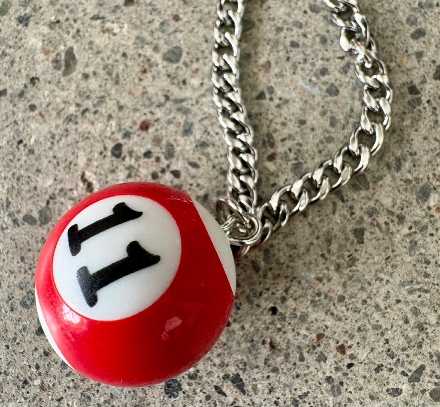 11 Pool Billiards Ball Cuban Link Stainless Steel Necklace New - photo 5
