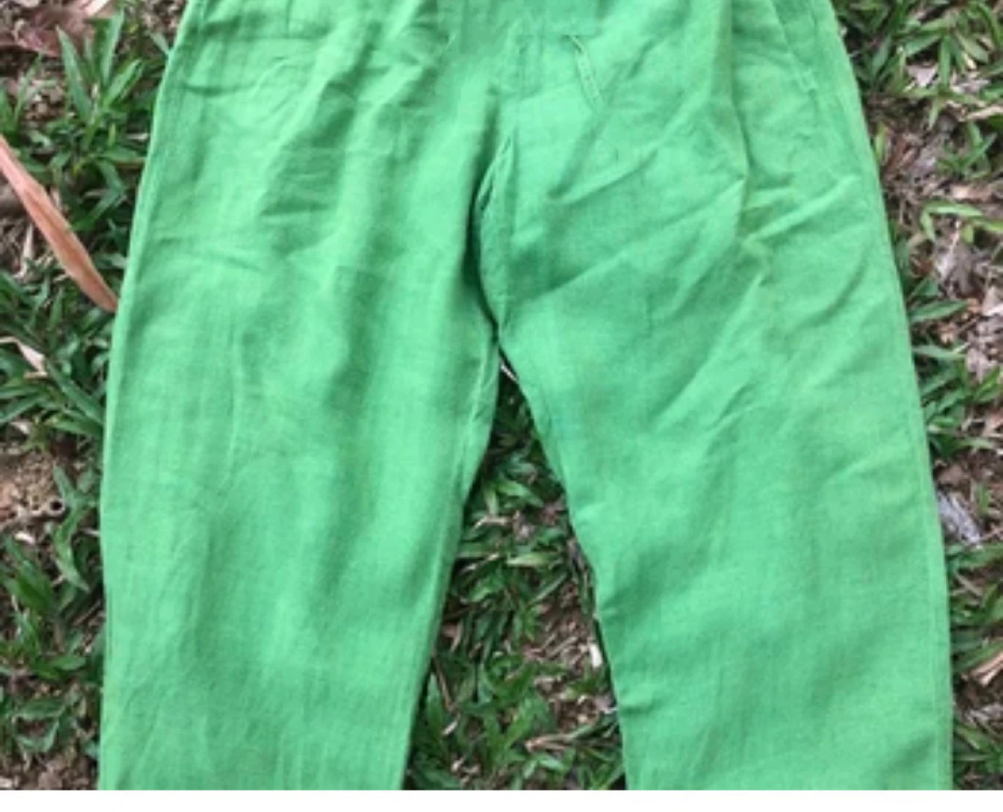 Marc Aurel Green Linen Pants Size 38