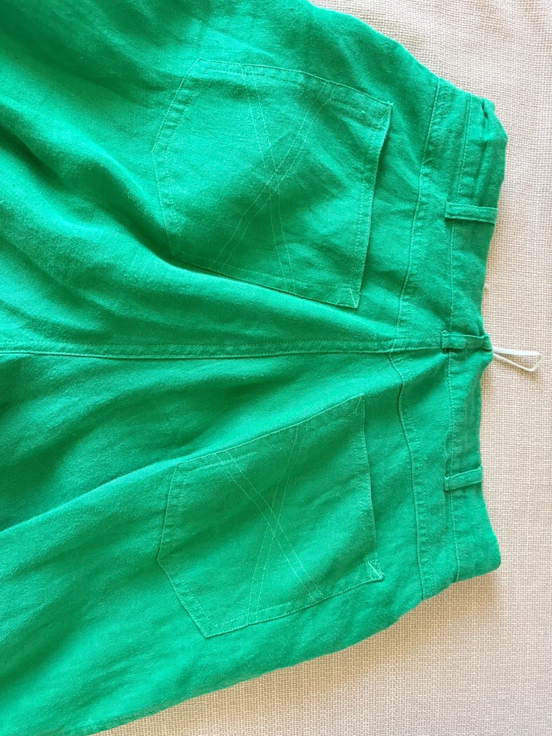 Marc Aurel Green Linen Pants Size 38 - photo 3