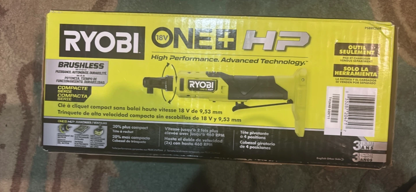 Ryobi ONE+ HP 18V Cordless Brushless Ratchet