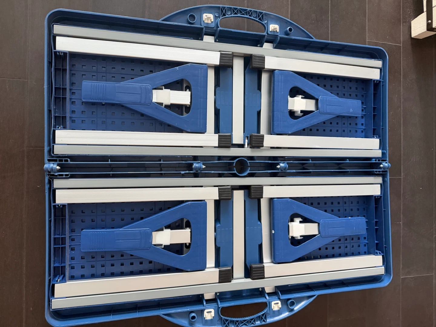 Blue Folding Picnic Table with Seats - photo 2
