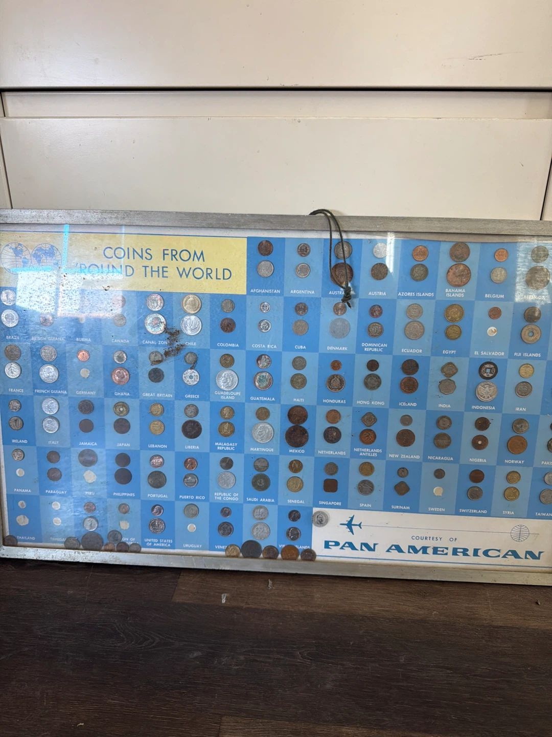 Coins From Around the World Display