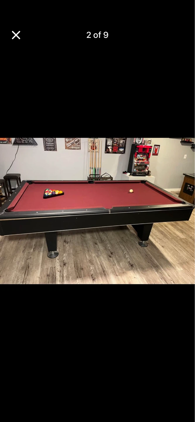 Set of 4 Billiard Cues and Cue Rack pool table - photo 2