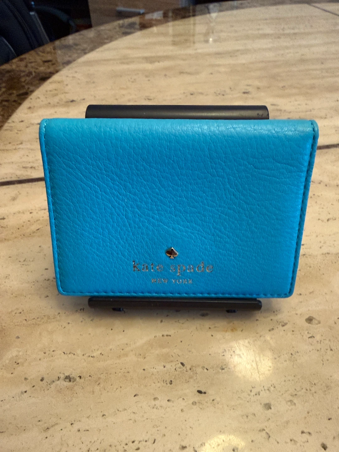 Kate Spade New York Blue Leather Card Holder