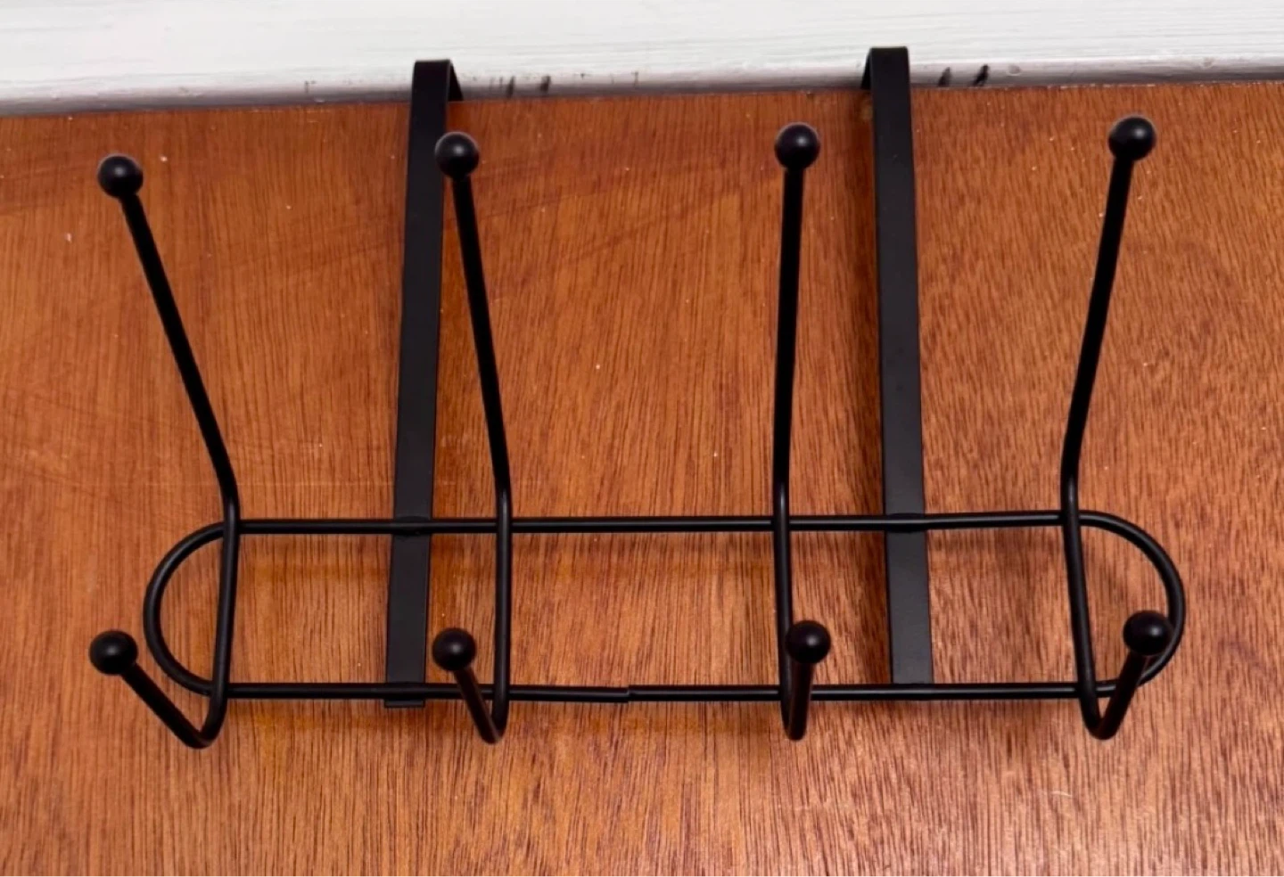 Black Over-the-Door 8 Hook Organizer