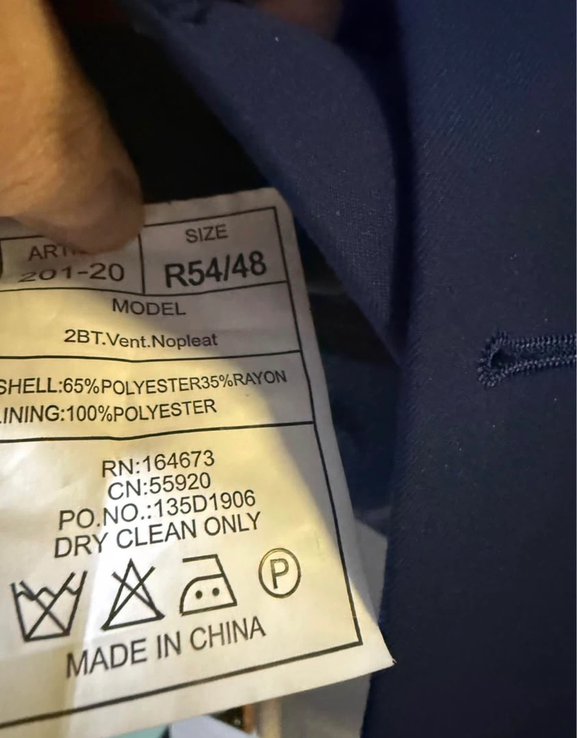 Renoir Men's Blue Suit - Size R54/48 - photo 4