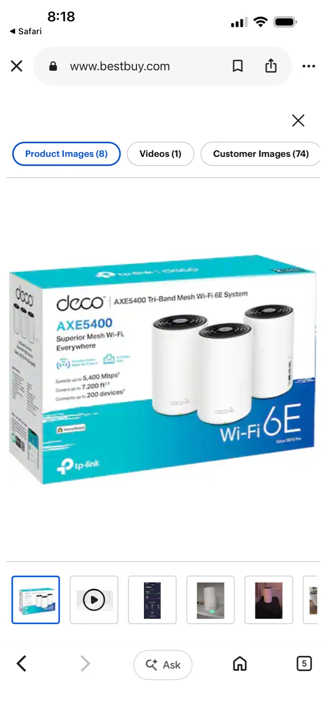 Deco Pro AXE5400 Tri-Band Mesh Wi-Fi 6E System (3-Pack) - photo 4