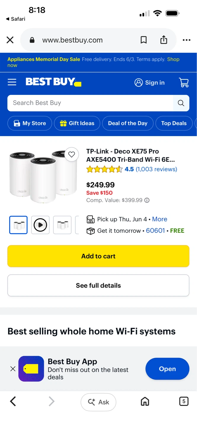 Deco Pro AXE5400 Tri-Band Mesh Wi-Fi 6E System (3-Pack) - photo 5
