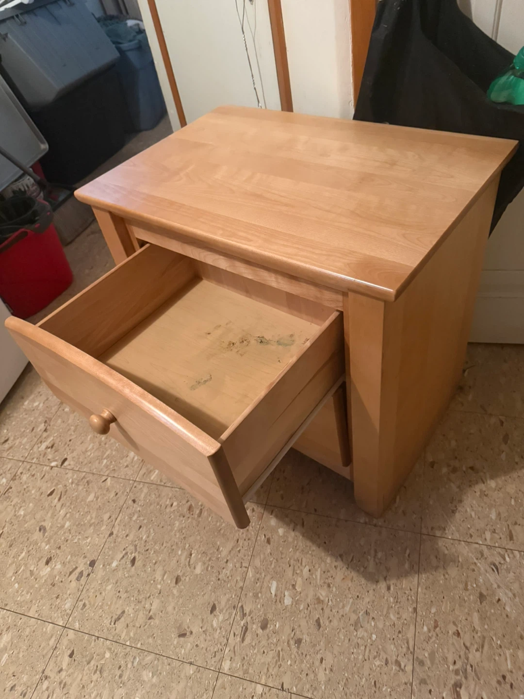 Wooden Nightstand with 2 Drawers - photo 2