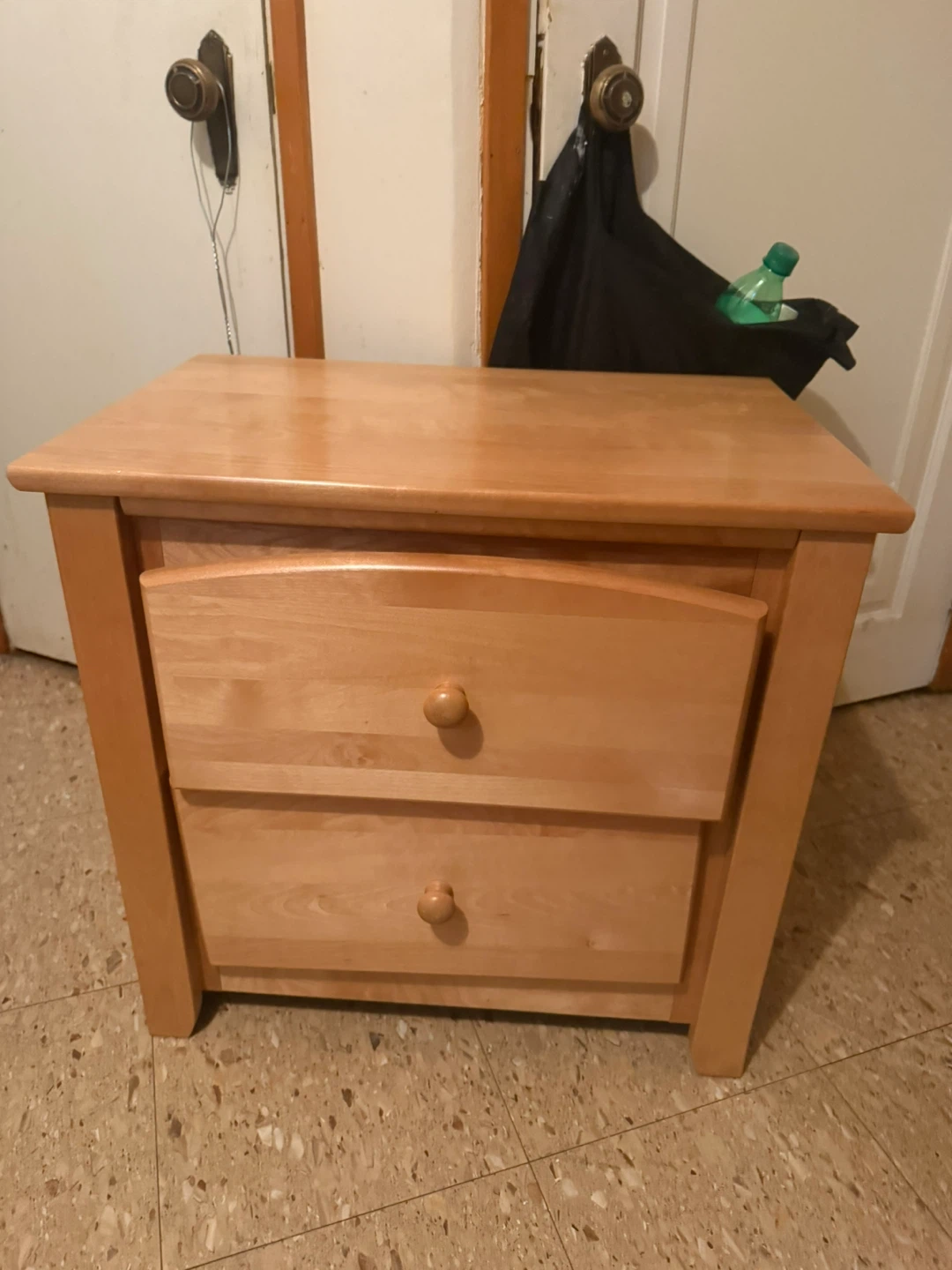 Wooden Nightstand with 2 Drawers