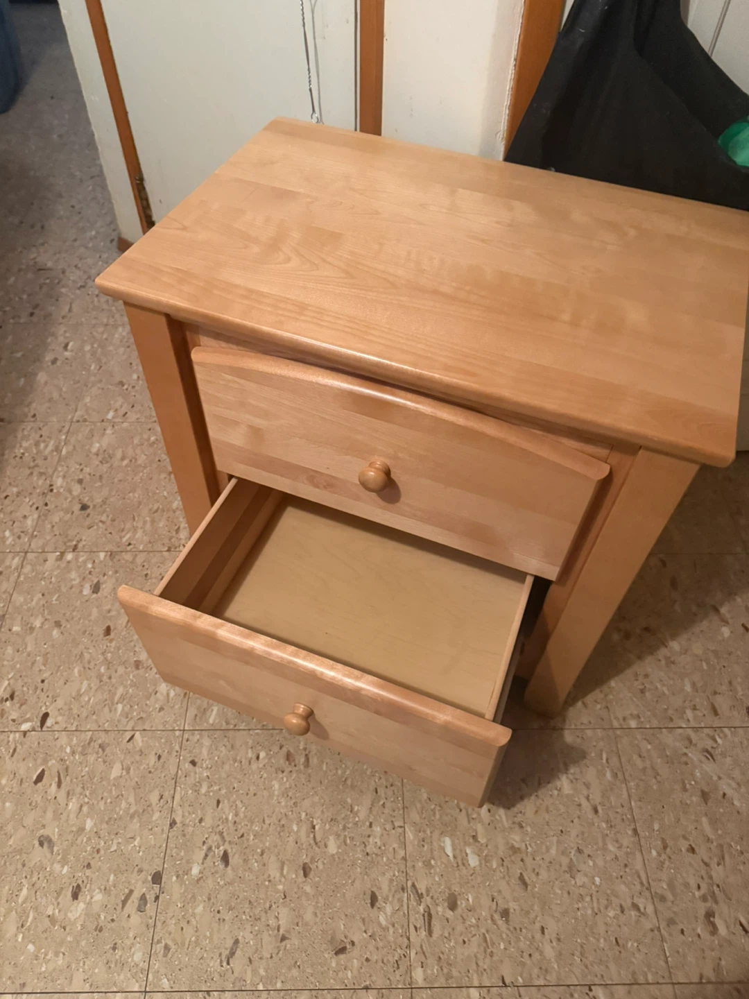Wooden Nightstand with 2 Drawers - photo 3