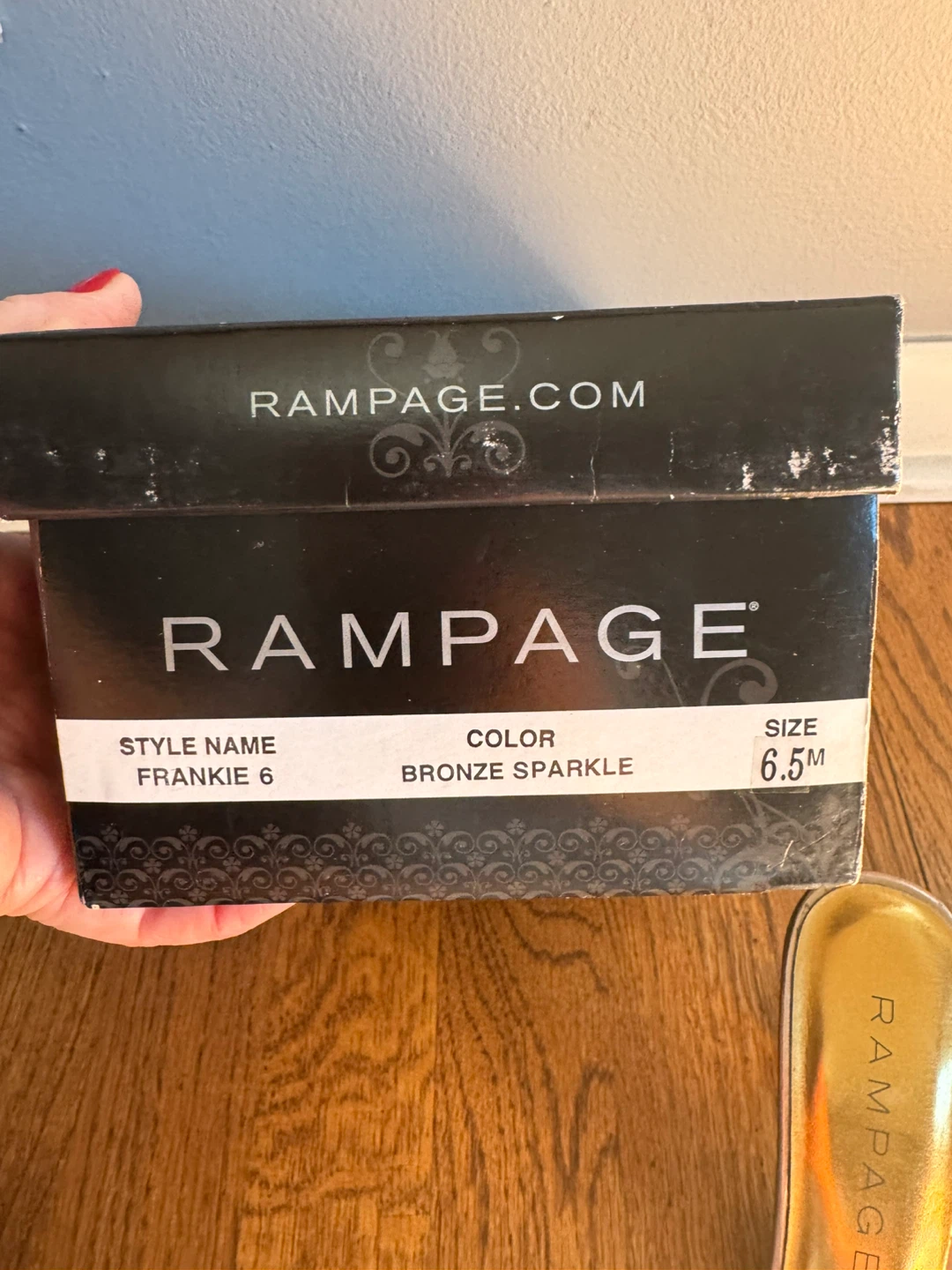 Rampage "Frankie" Bronze Sparkle Heeled Sandals Size 6.5 - photo 3