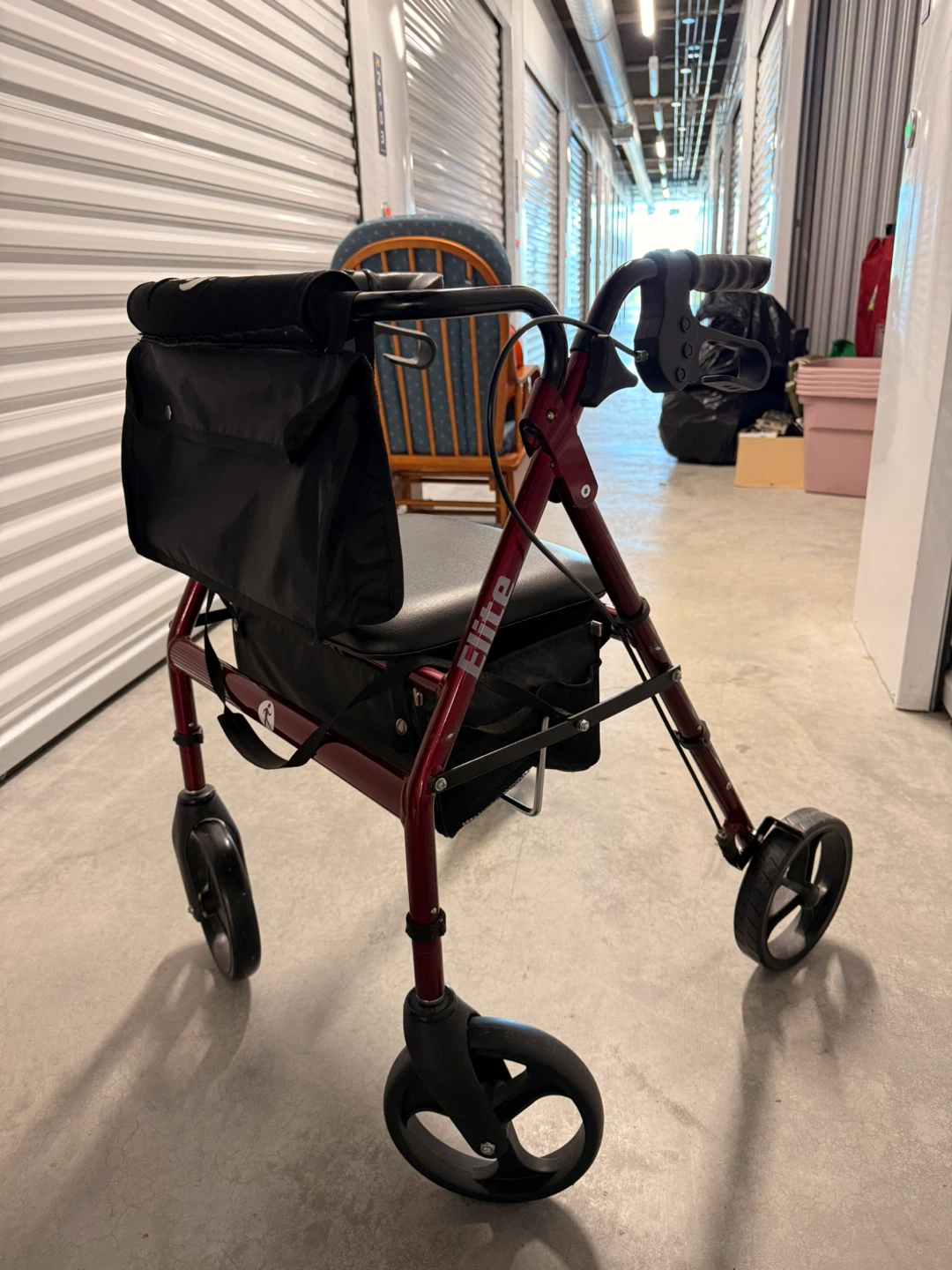 Red Elite Rollator Walker