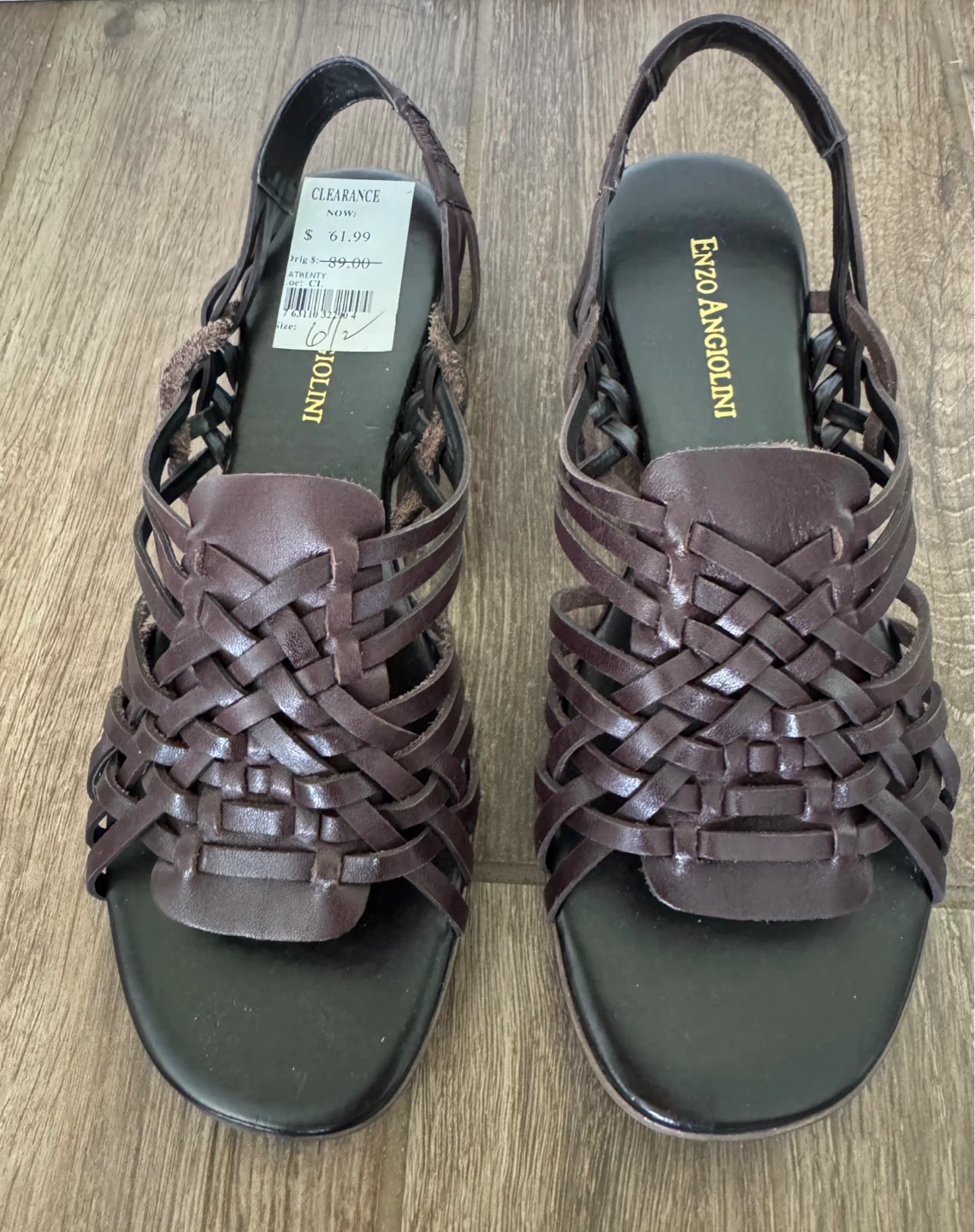 Enzo Angiolini Leather Sandals Size 6.5