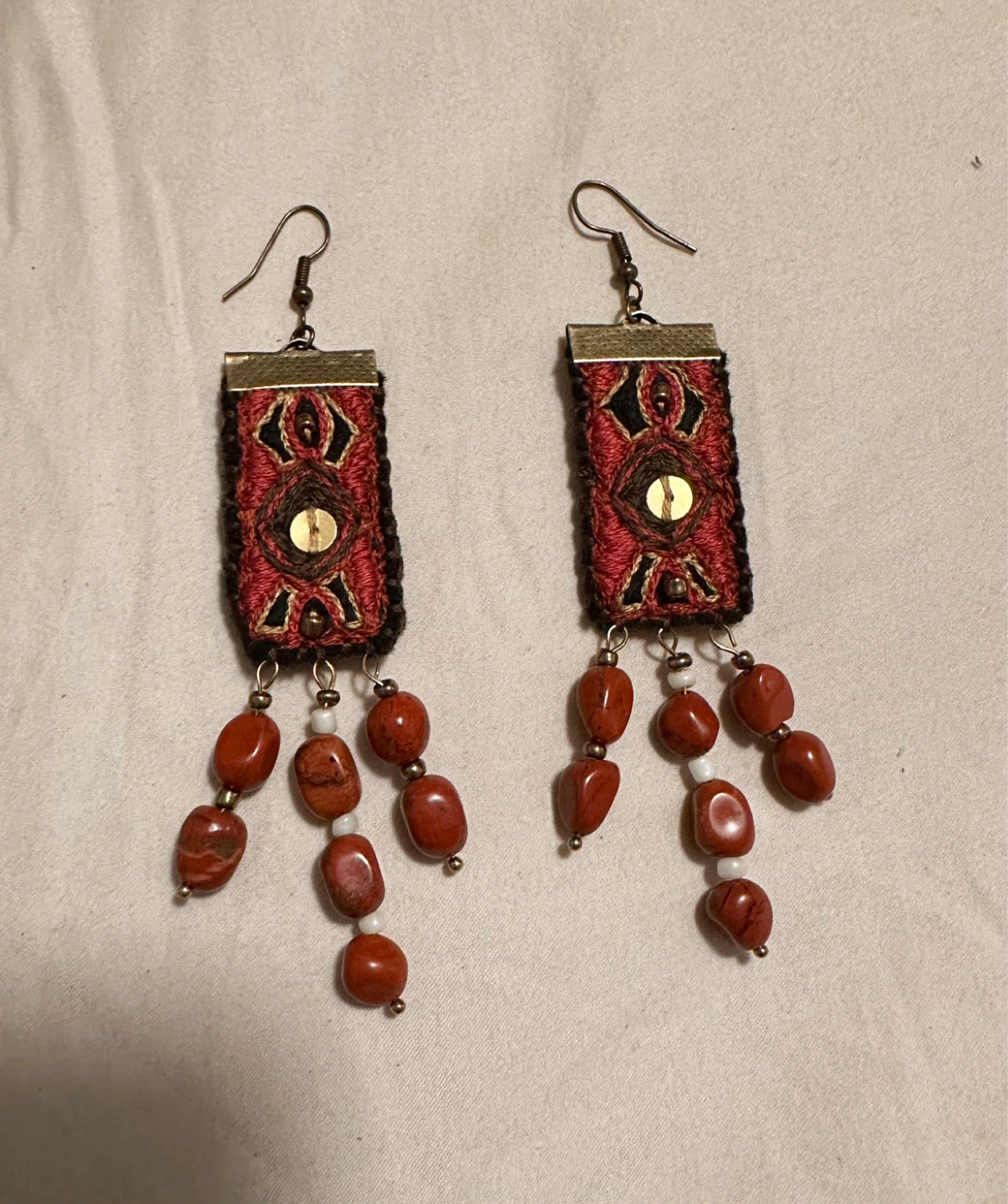Handmade Beaded Dangle Earrings