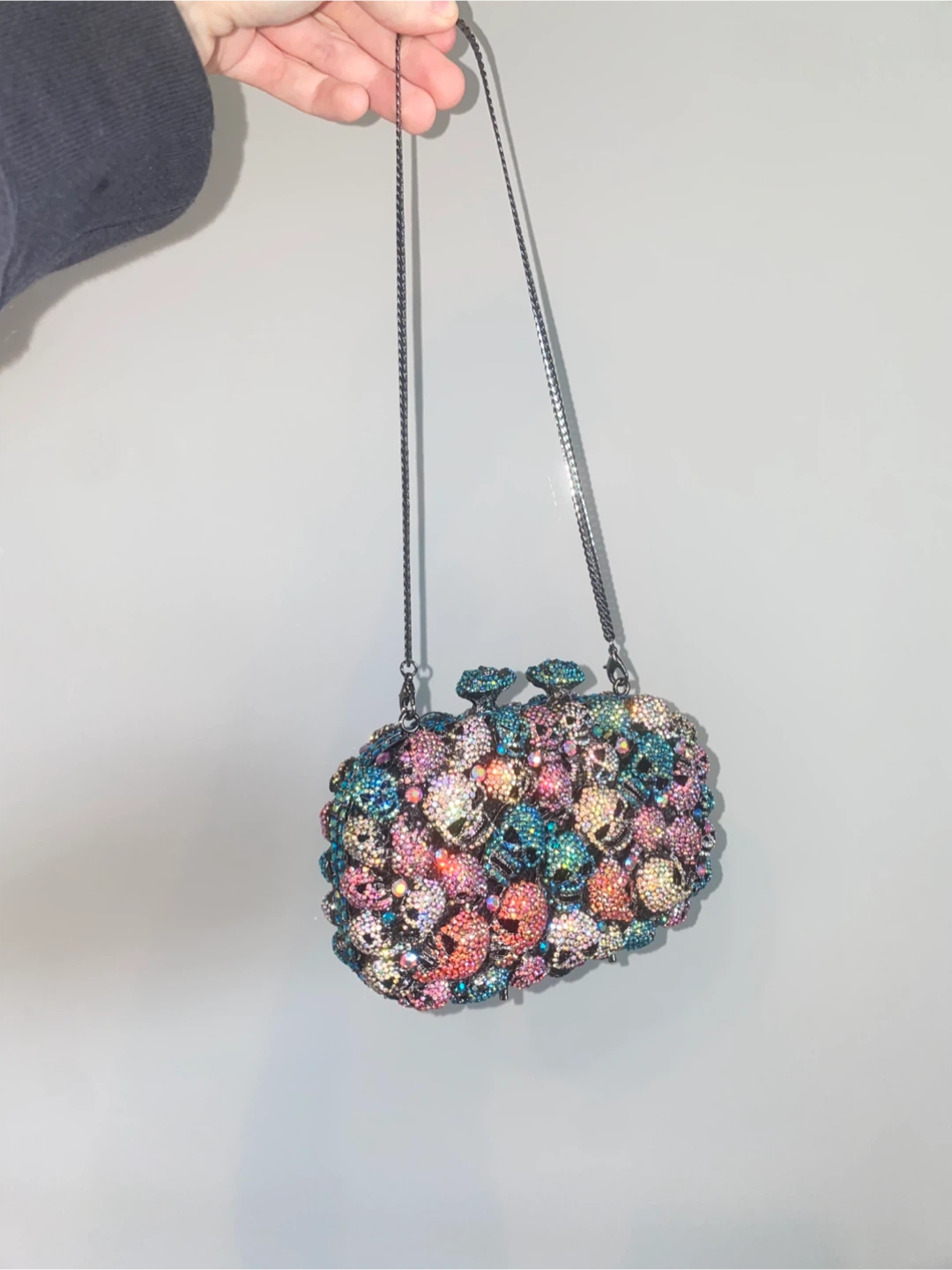 Glitter Skulls Rhinestone Clutch Purse - photo 2