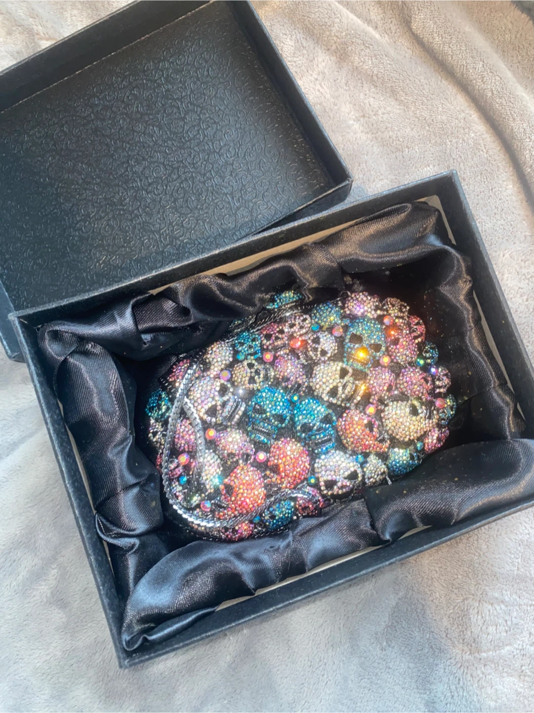 Glitter Skulls Rhinestone Clutch Purse - photo 4