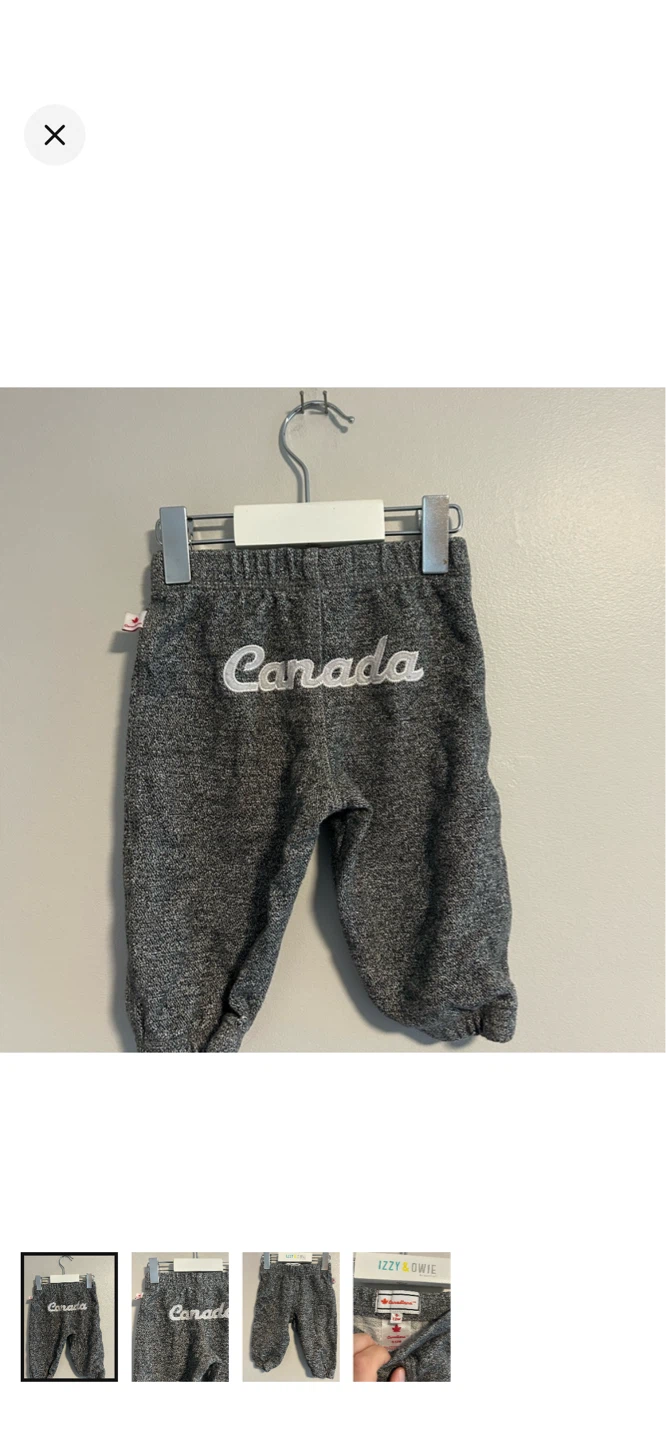 Canadiana Canada Sweatpants - Size 6-12M