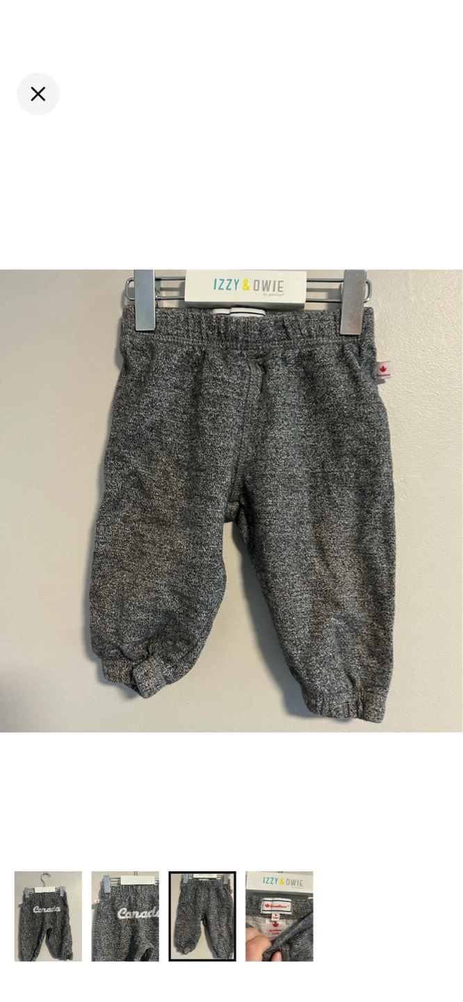 Canadiana Canada Sweatpants - Size 6-12M - photo 3