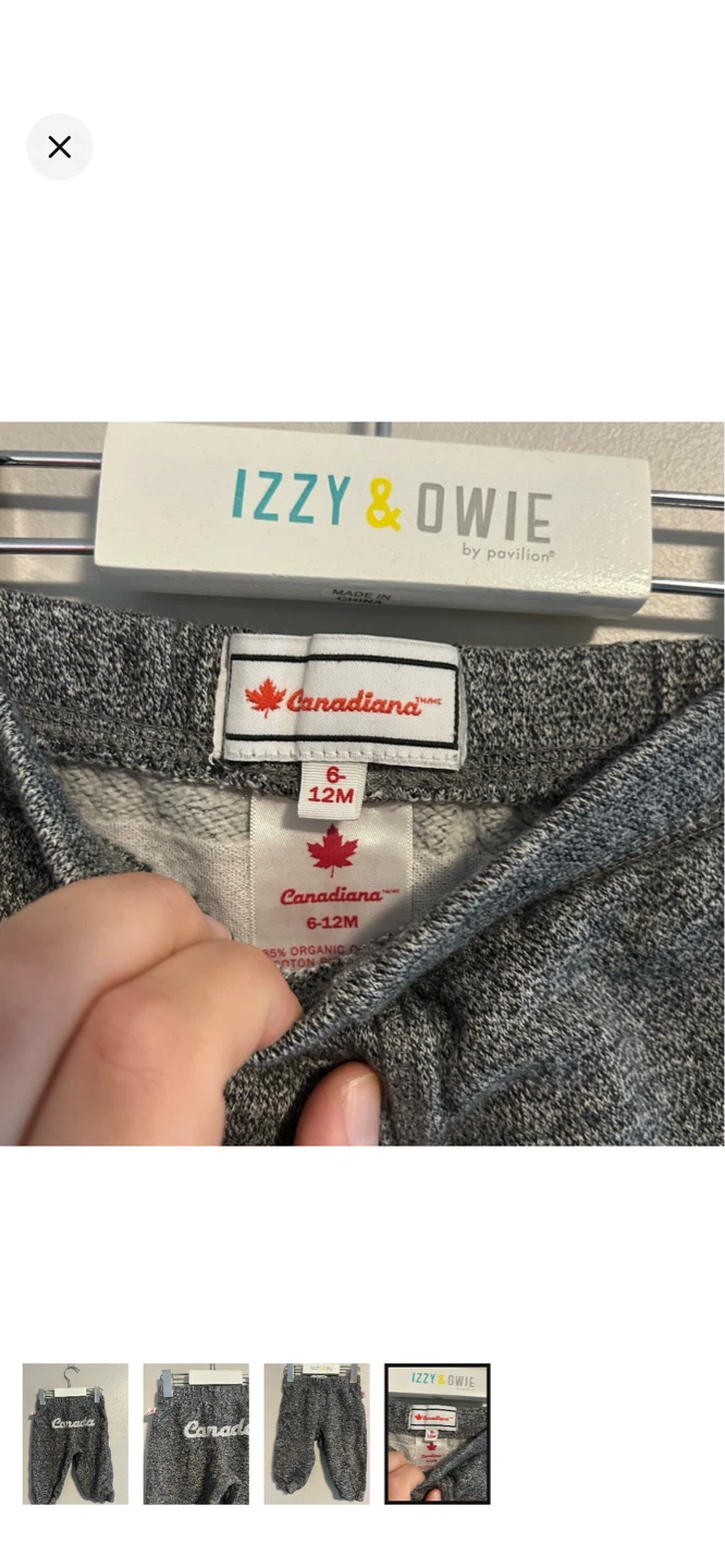 Canadiana Canada Sweatpants - Size 6-12M - photo 4