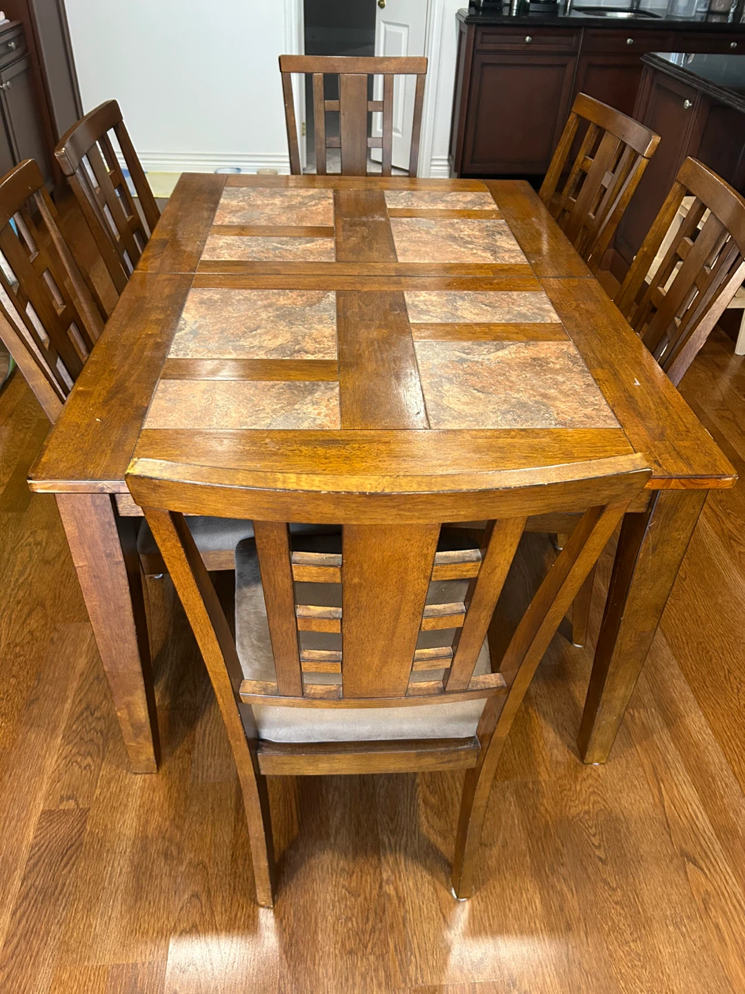 Wooden Dining Table and Chairs Set