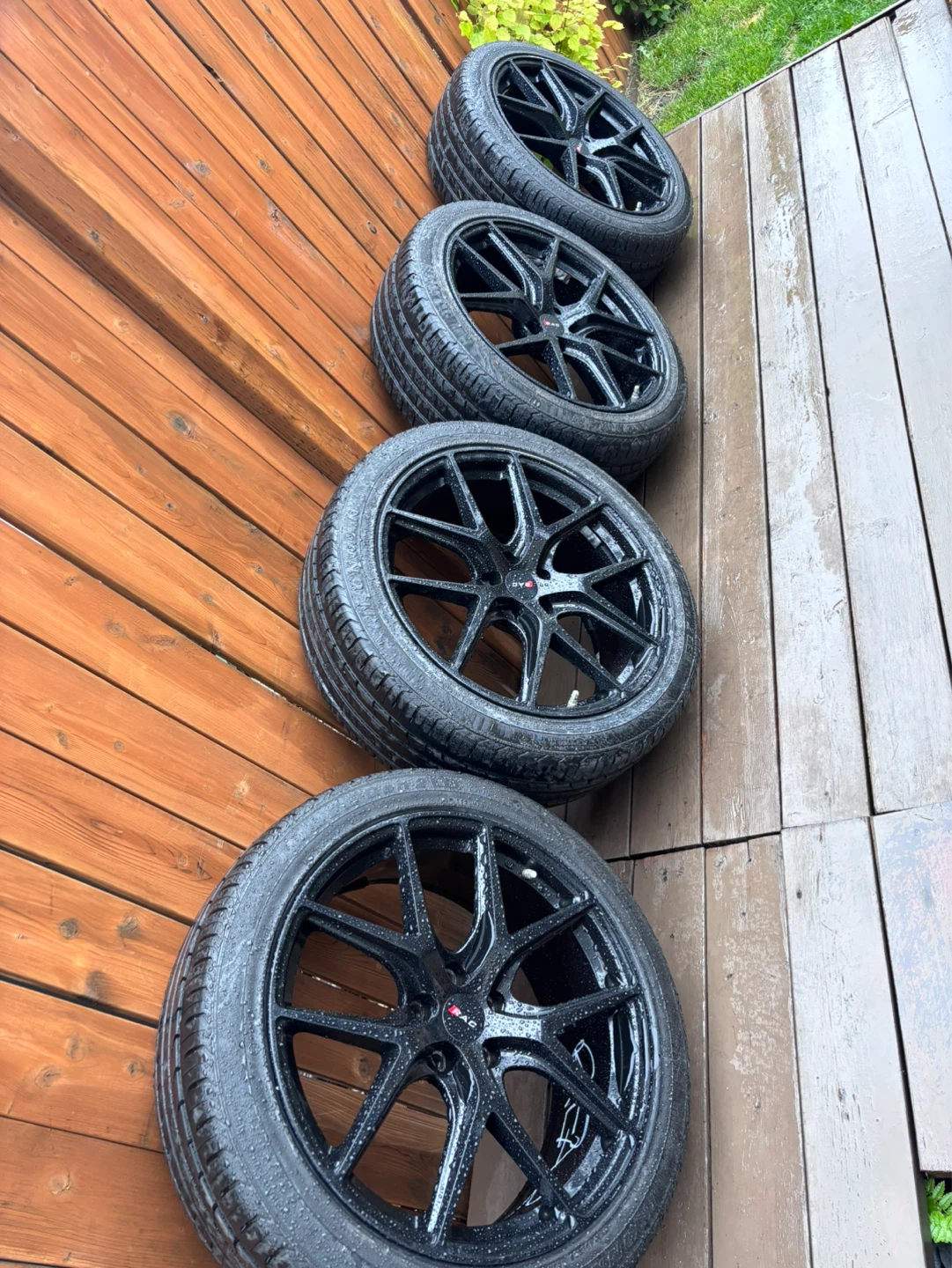 Set of RAC Alloy Wheels with Ironman All Season tires 245/45/20