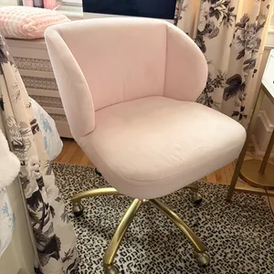 Pottery Barn Teen Wingback Swivel Desk Chair - Pink Velvet