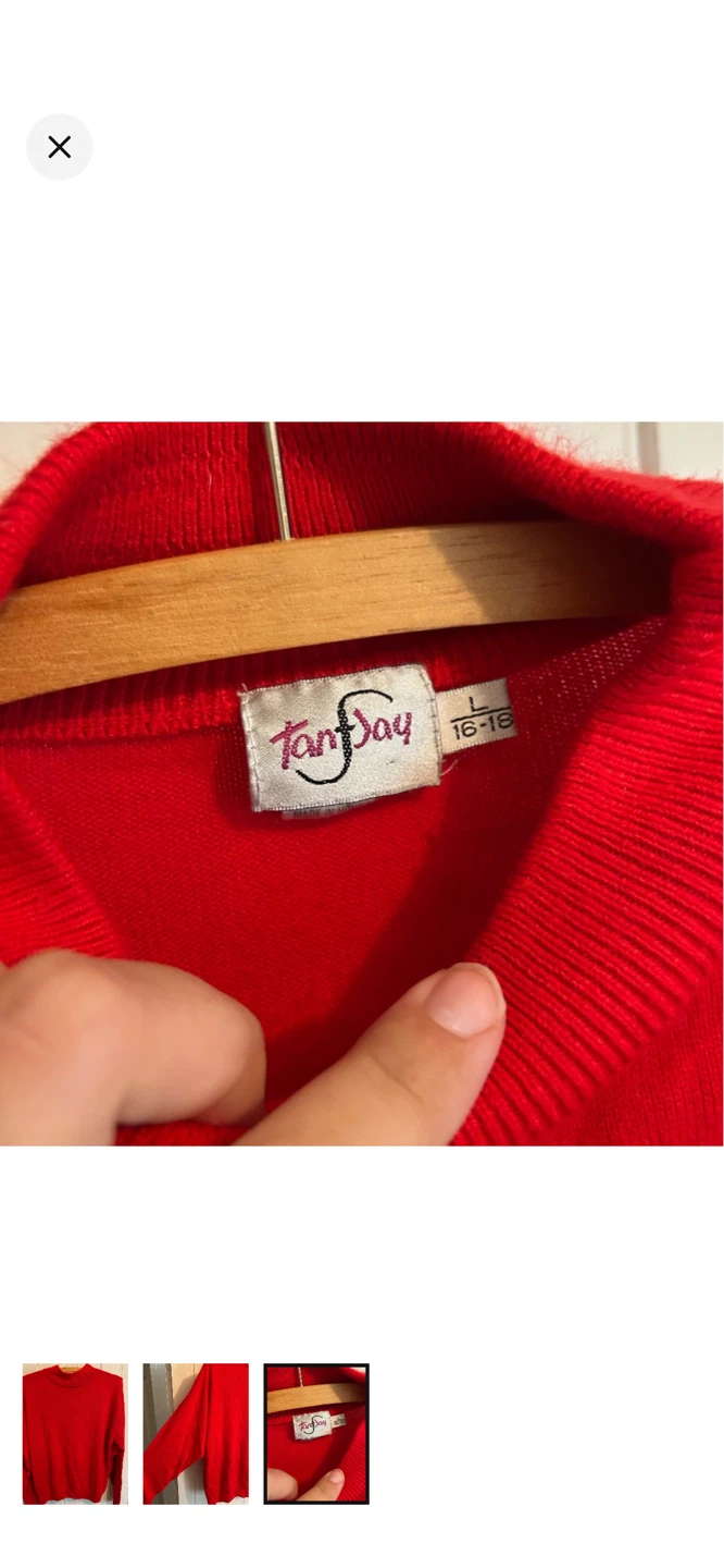 Tamday Red Mock Neck Sweater - photo 3