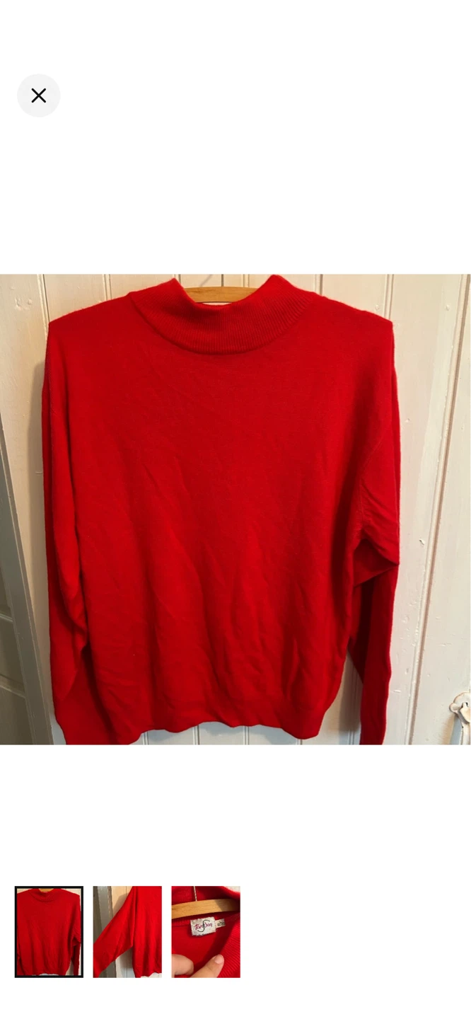 Tamday Red Mock Neck Sweater