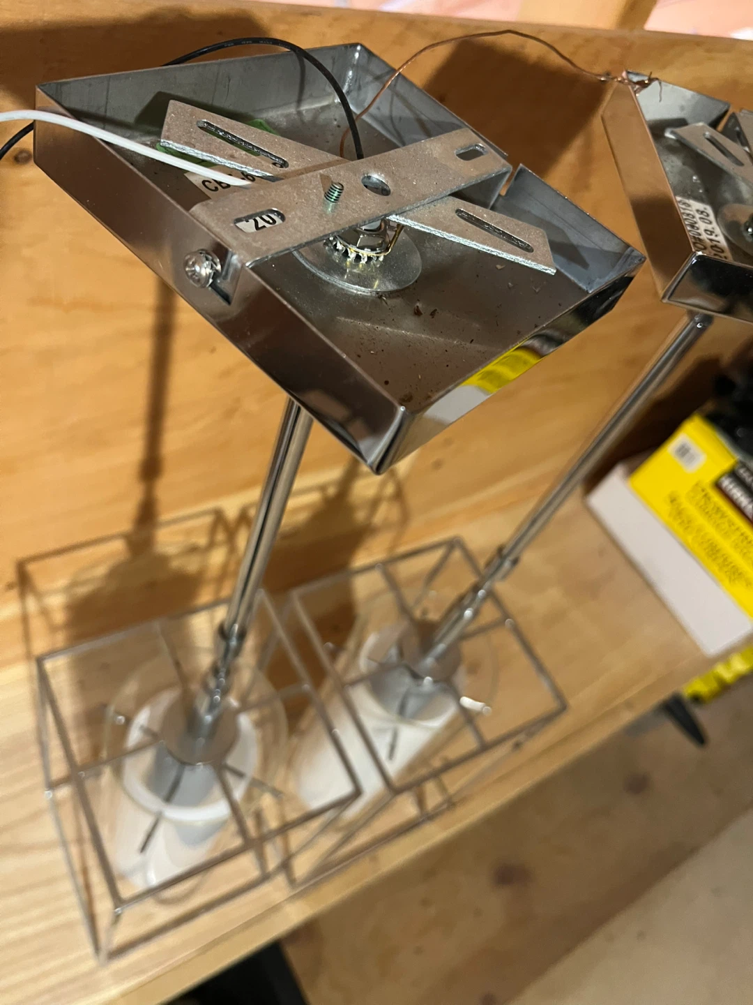 Set of 2 Chrome and Glass Pendant Lights - photo 2