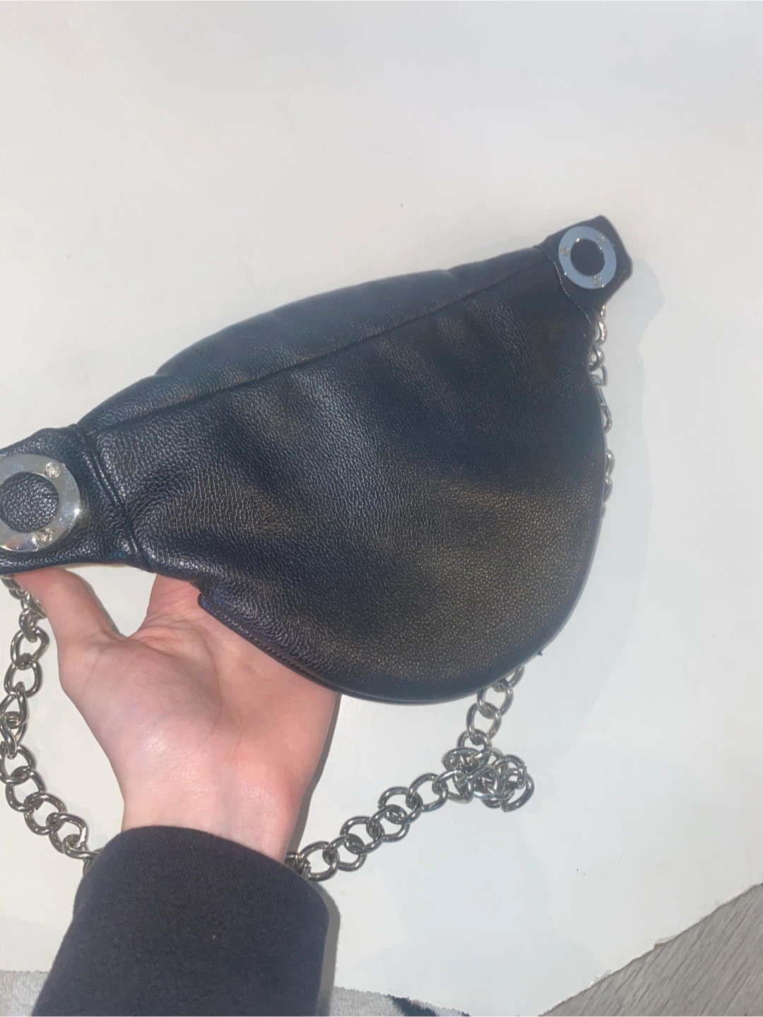 Steve Madden Black Quilted Fanny Pack with Chain - photo 5