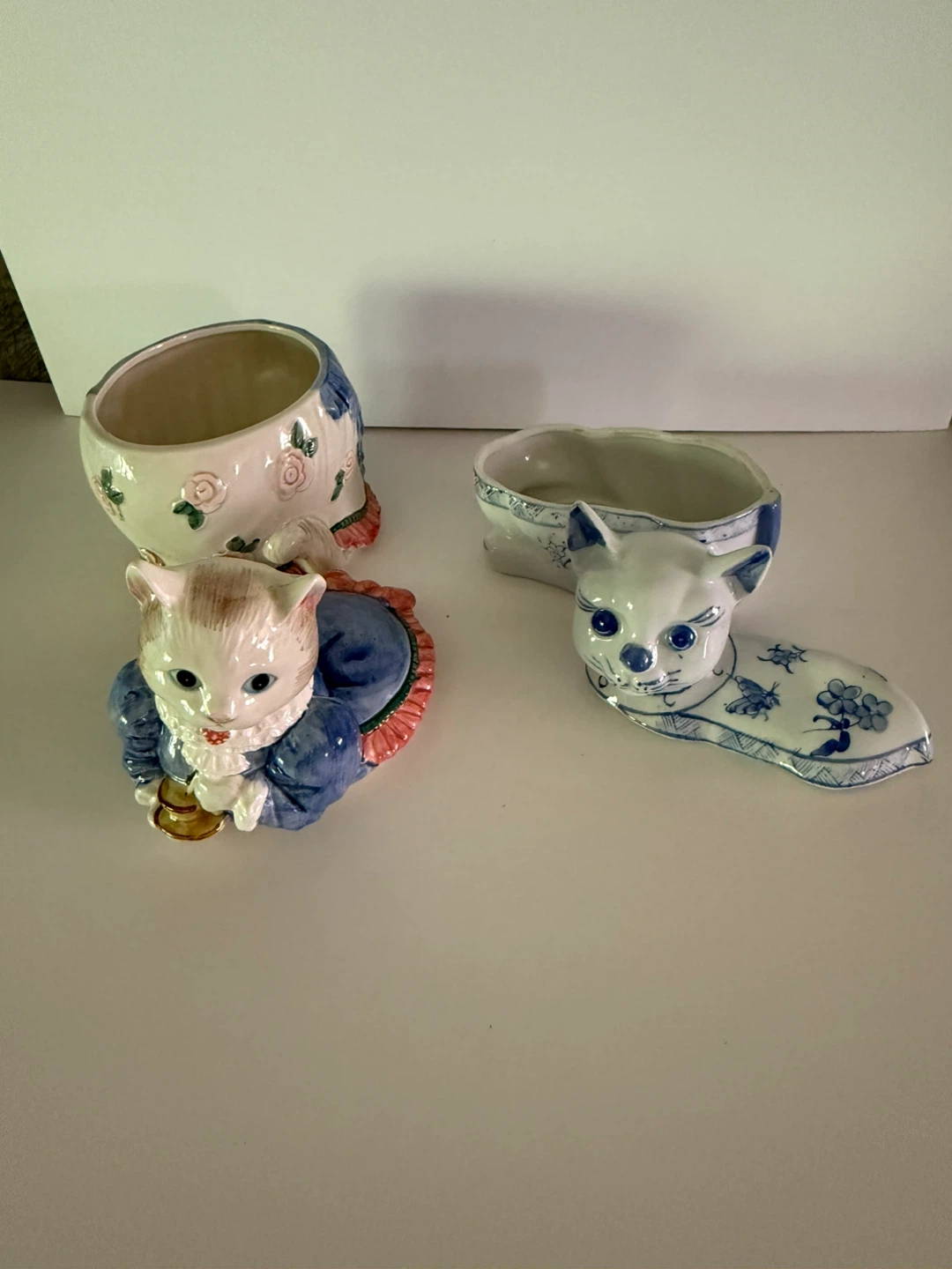 Ceramic cat trinket boxes - photo 2