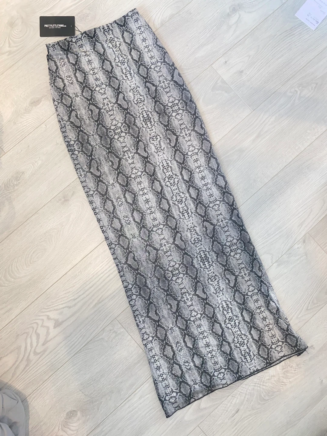 PrettyLittleThing Snake Print Maxi Skirt