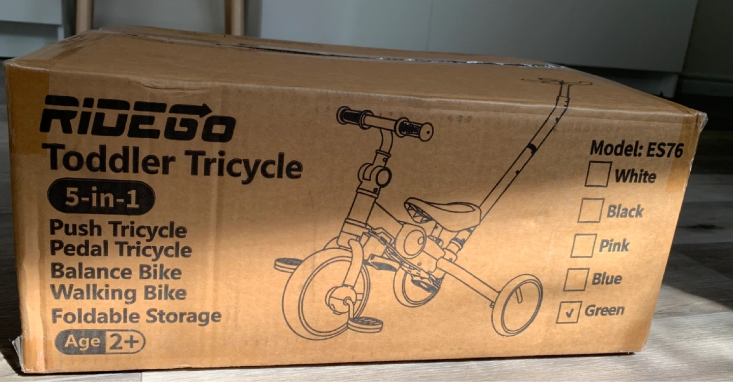 Brand new Ridego 5-in-1 Toddler Tricycle