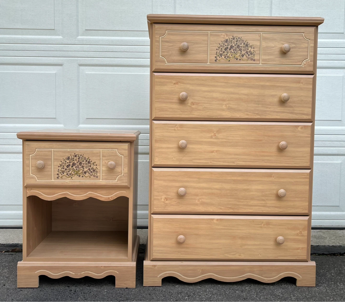 Dresser drawers and Night Stand