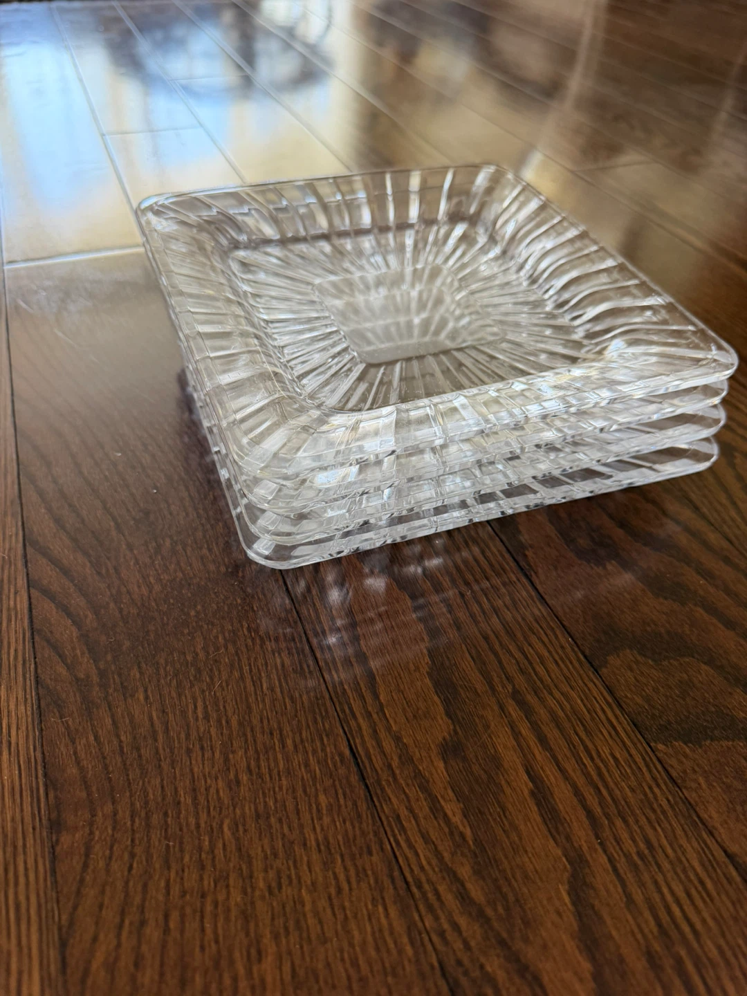 Set of 4 Glass Square Plates - photo 2